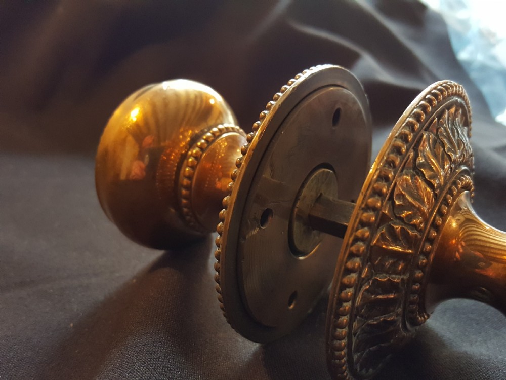 One Pair of Regency Bronze Door Knobs. View IV