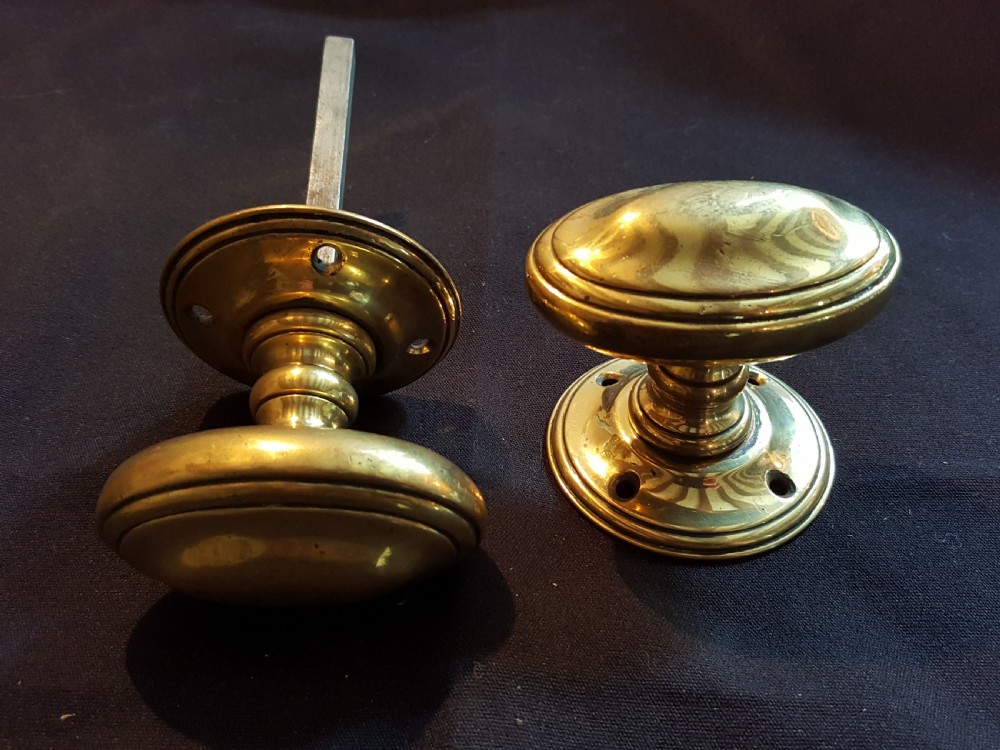 One Pair of Victorian Brass Door Knobs.