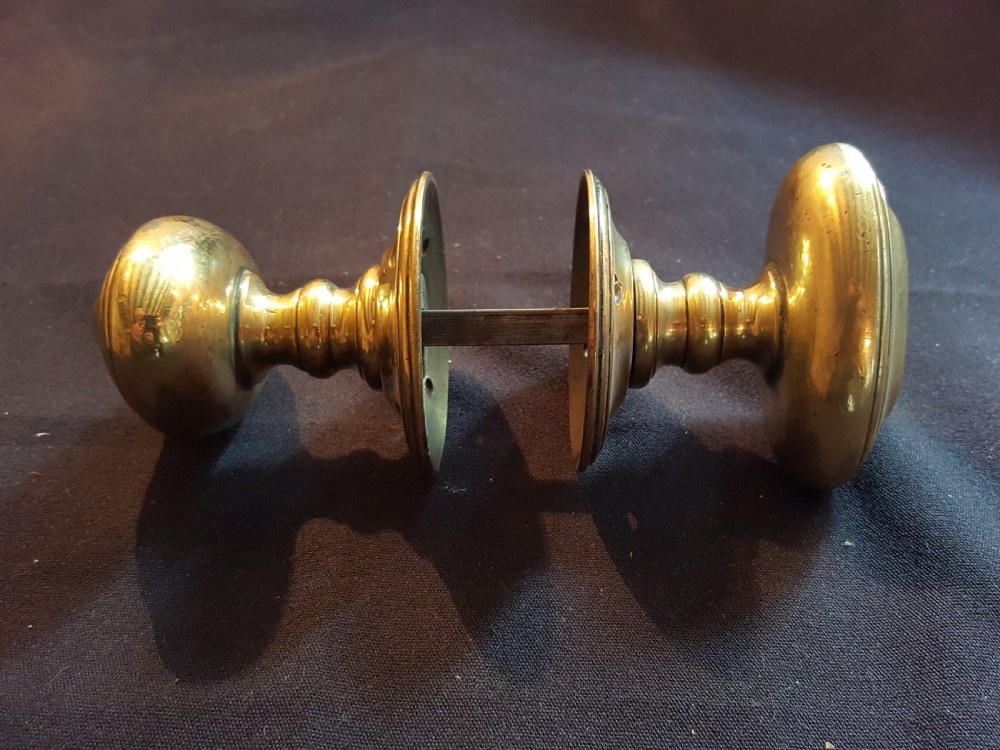 One Pair of Victorian Brass Door Knobs. View II