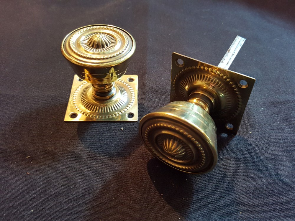 One Pair of Victorian Brass Door Knobs.