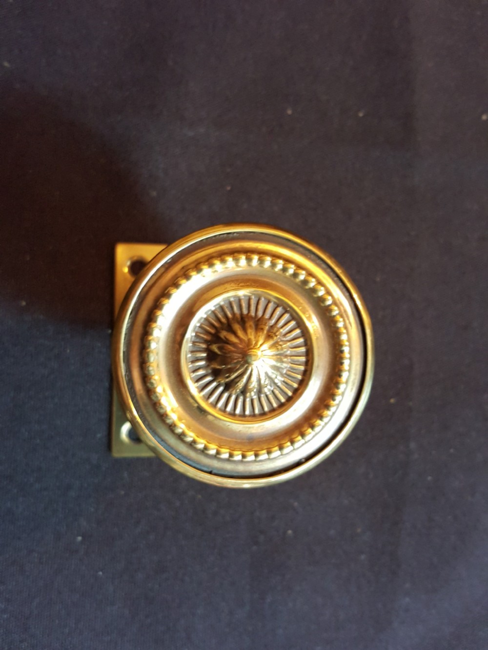 One Pair of Victorian Brass Door Knobs. View II