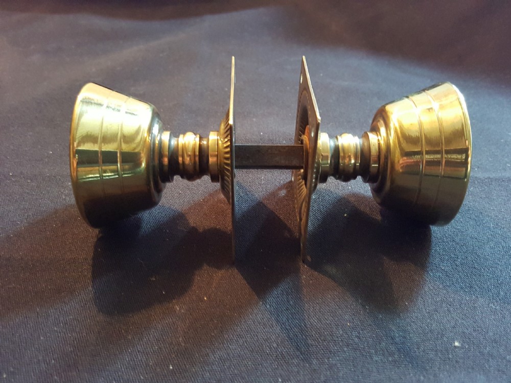 One Pair of Victorian Brass Door Knobs. View III