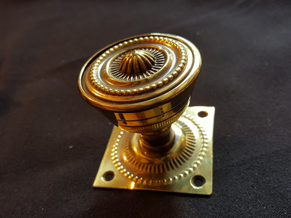 One Pair of Victorian Brass Door Knobs. View V