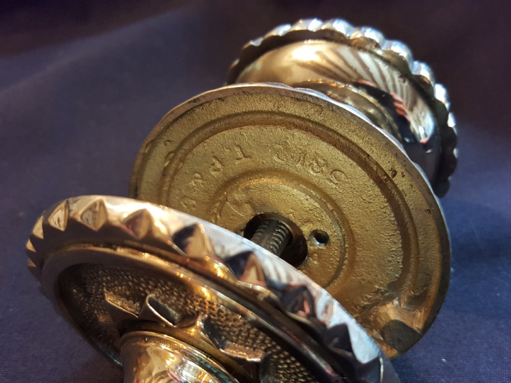 One Pair of Gothic Brass Door Knobs. View III