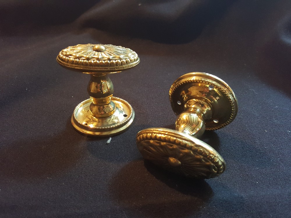 Pair of Regency Brass Door Knobs.