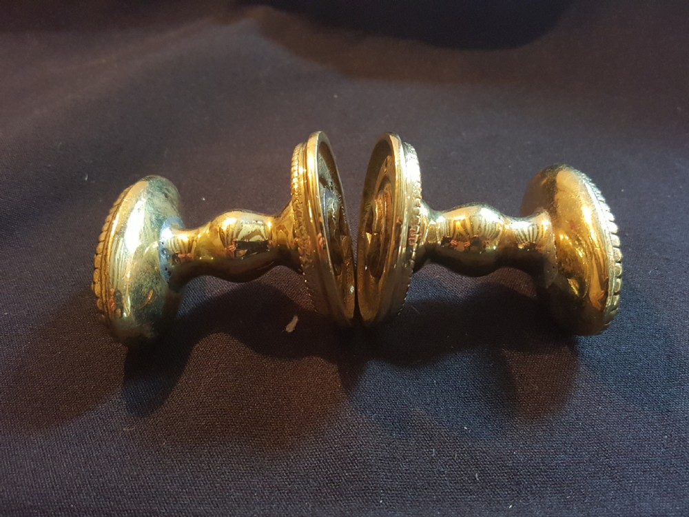 Pair of Regency Brass Door Knobs. View II
