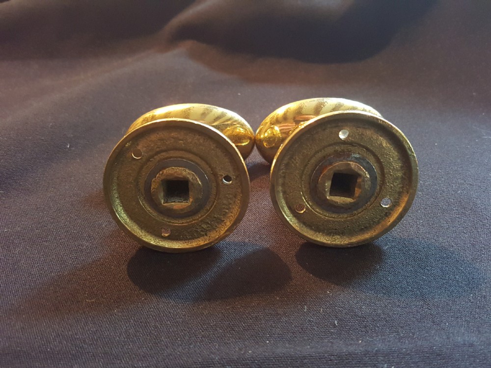 Pair of Regency Brass Door Knobs. View III