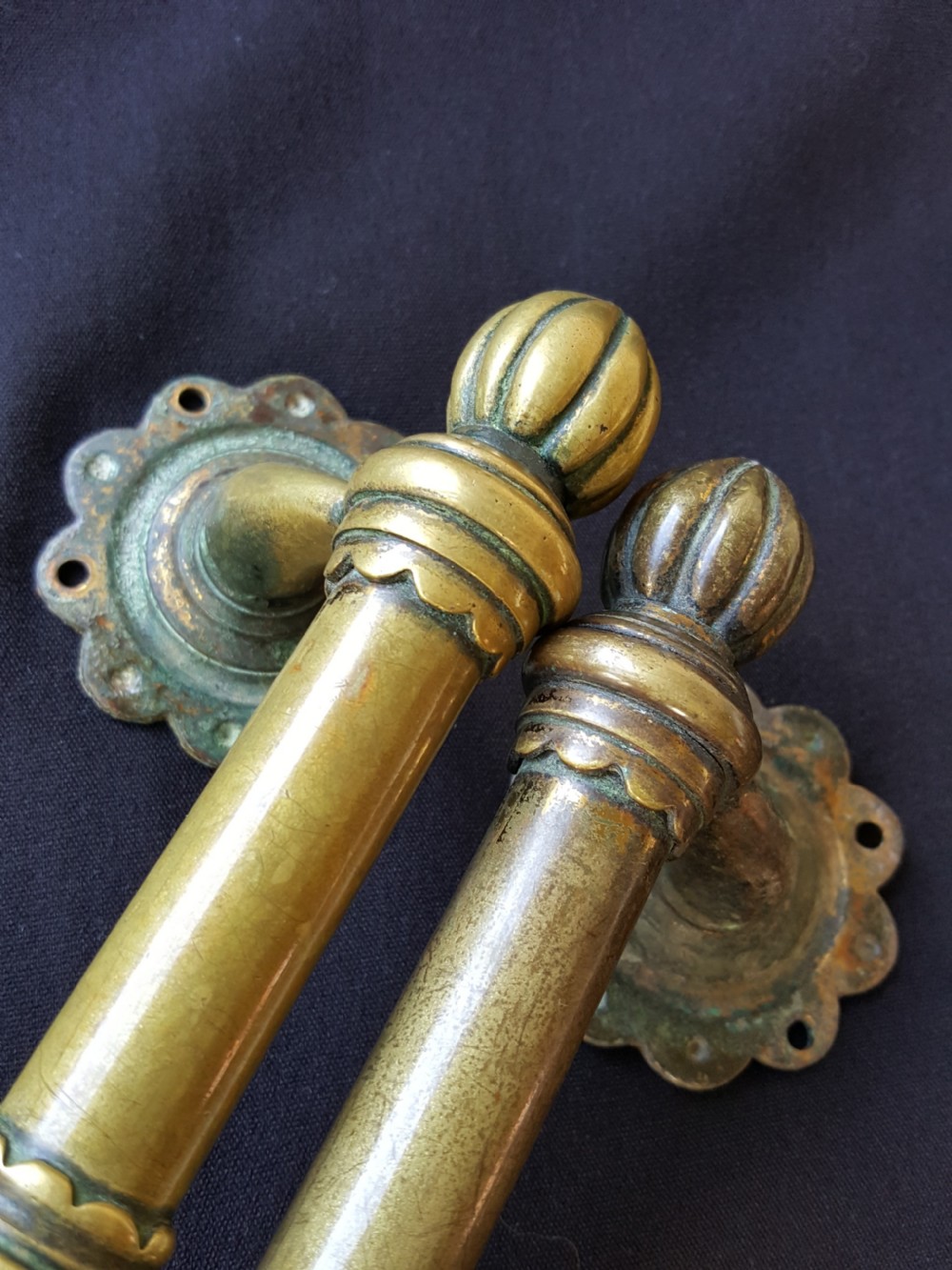 Pair of Victorian Door Pull Handles.  View II