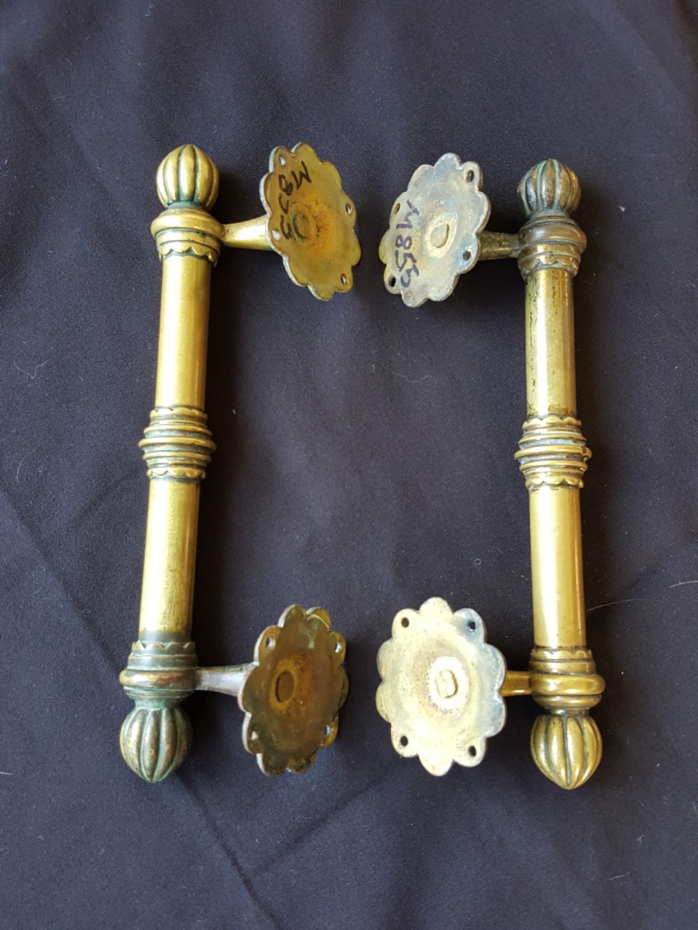 Pair of Victorian Door Pull Handles.  View III