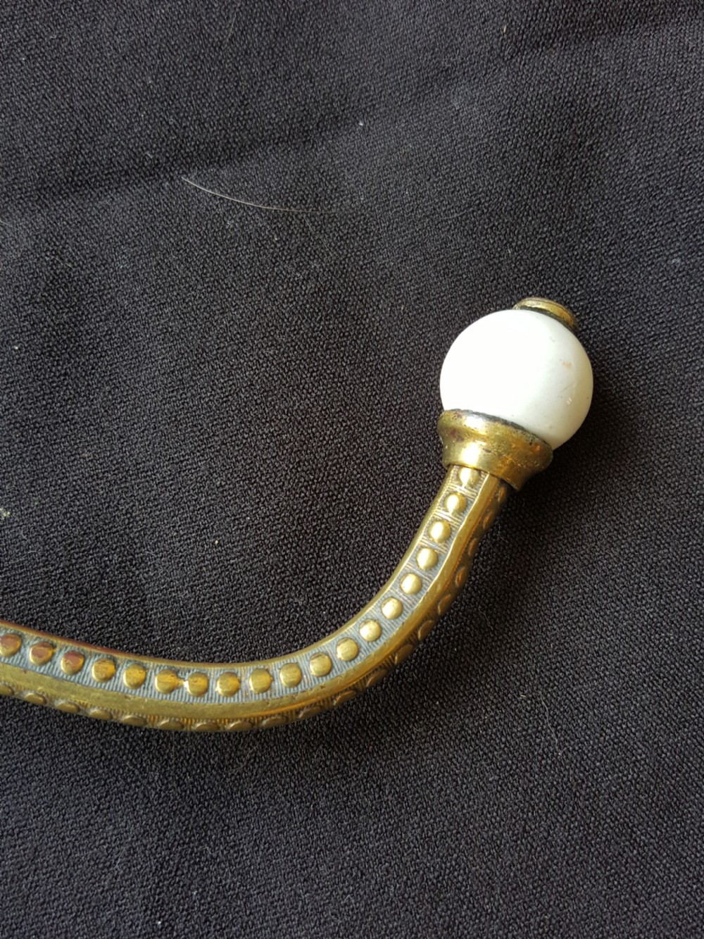 SA128 Single Brass Victorian Hat & Coat Hook. View II