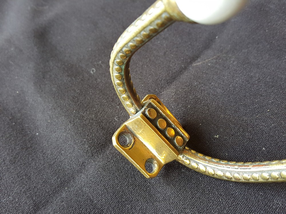 SA128 Single Brass Victorian Hat & Coat Hook. View IV