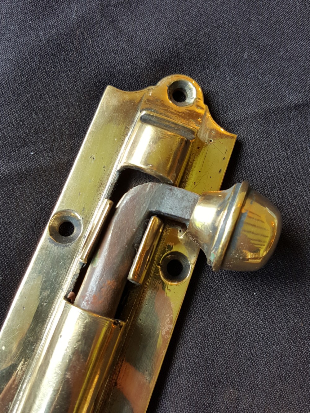 Original Brass Victorian Bolt. View II