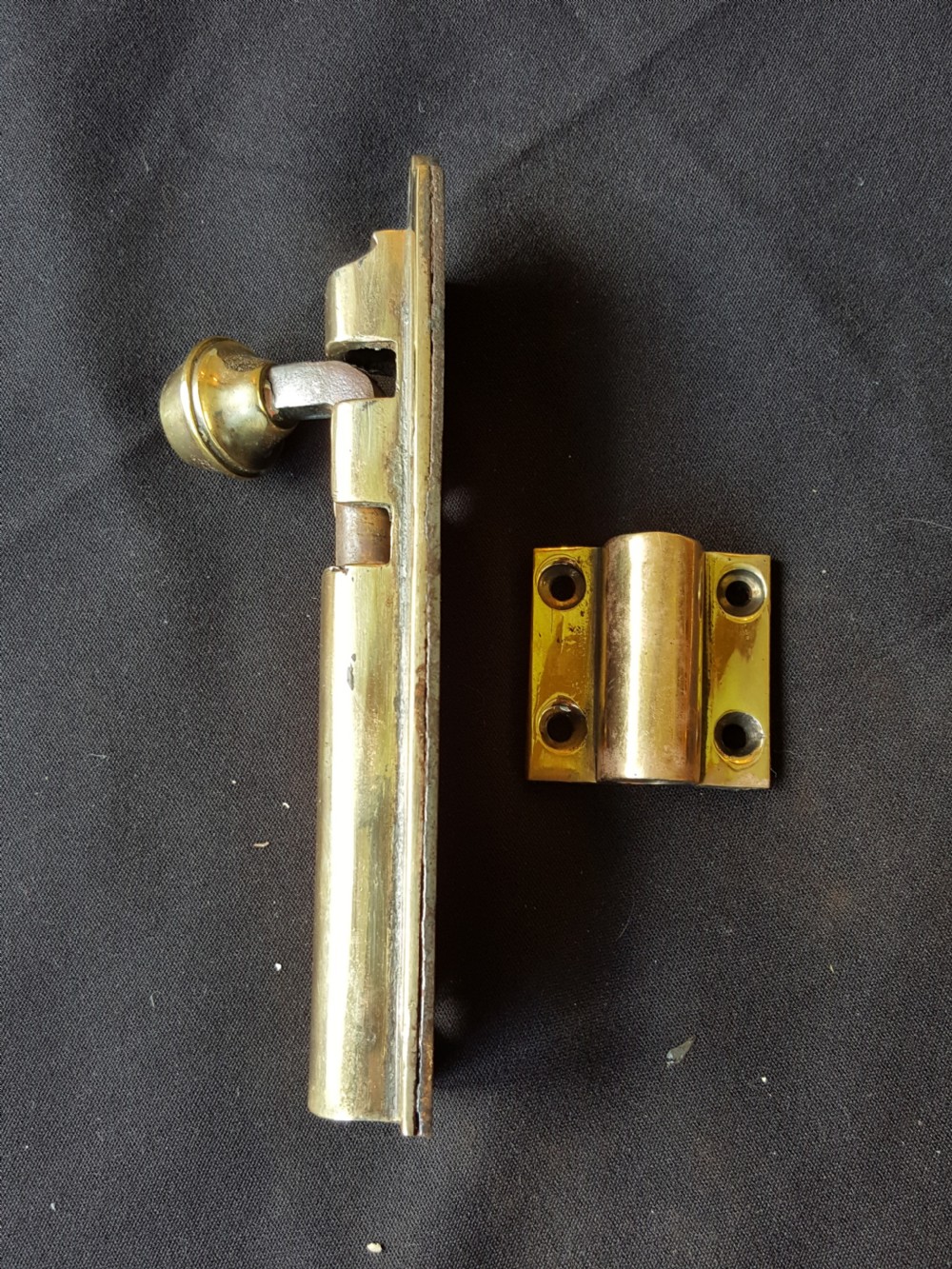 Original Brass Victorian Bolt. View IV