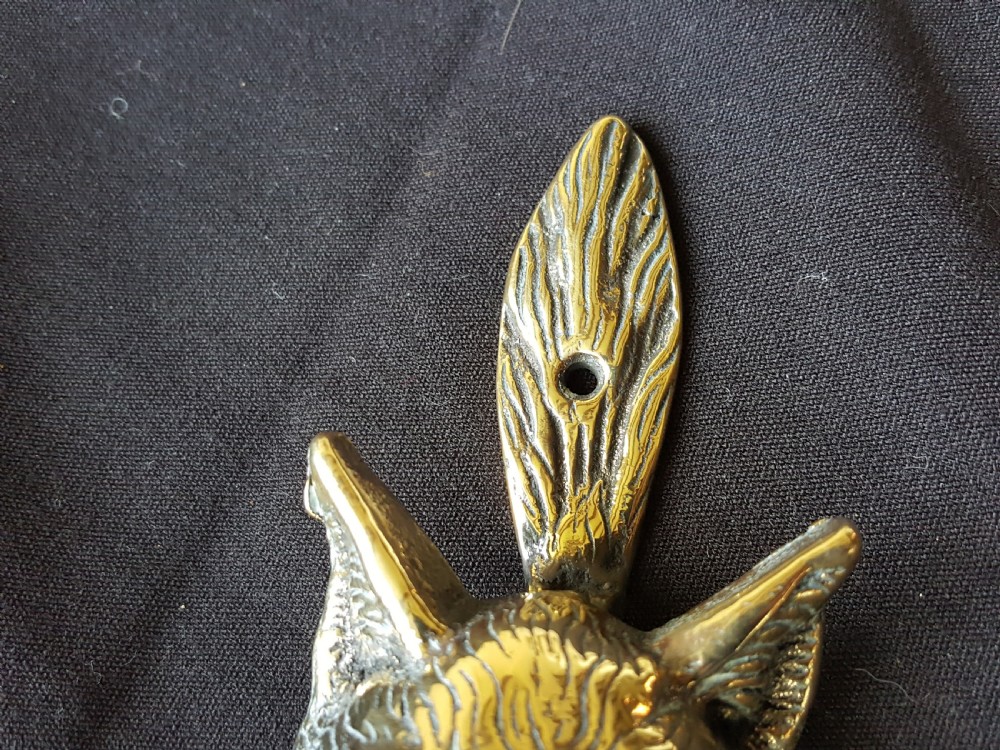 Brass Victorian Fox Door Knocker. View V