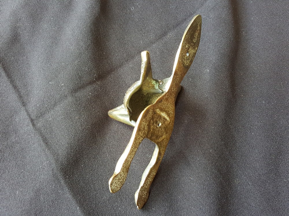 Brass Victorian Fox Door Knocker. View VI
