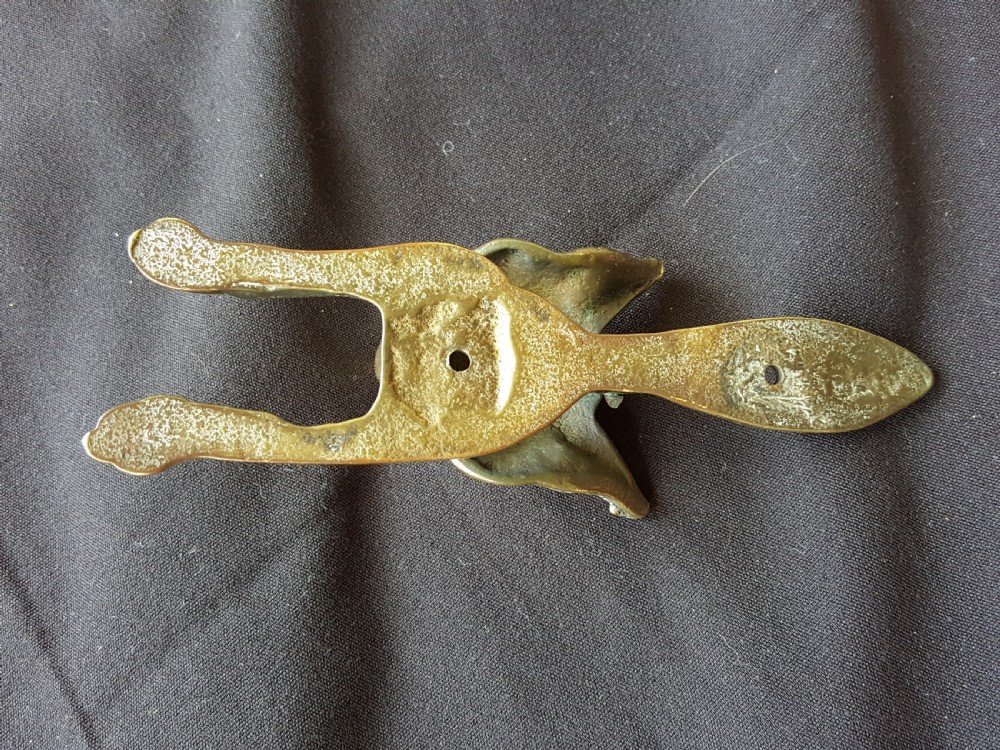 Brass Victorian Fox Door Knocker. View VII