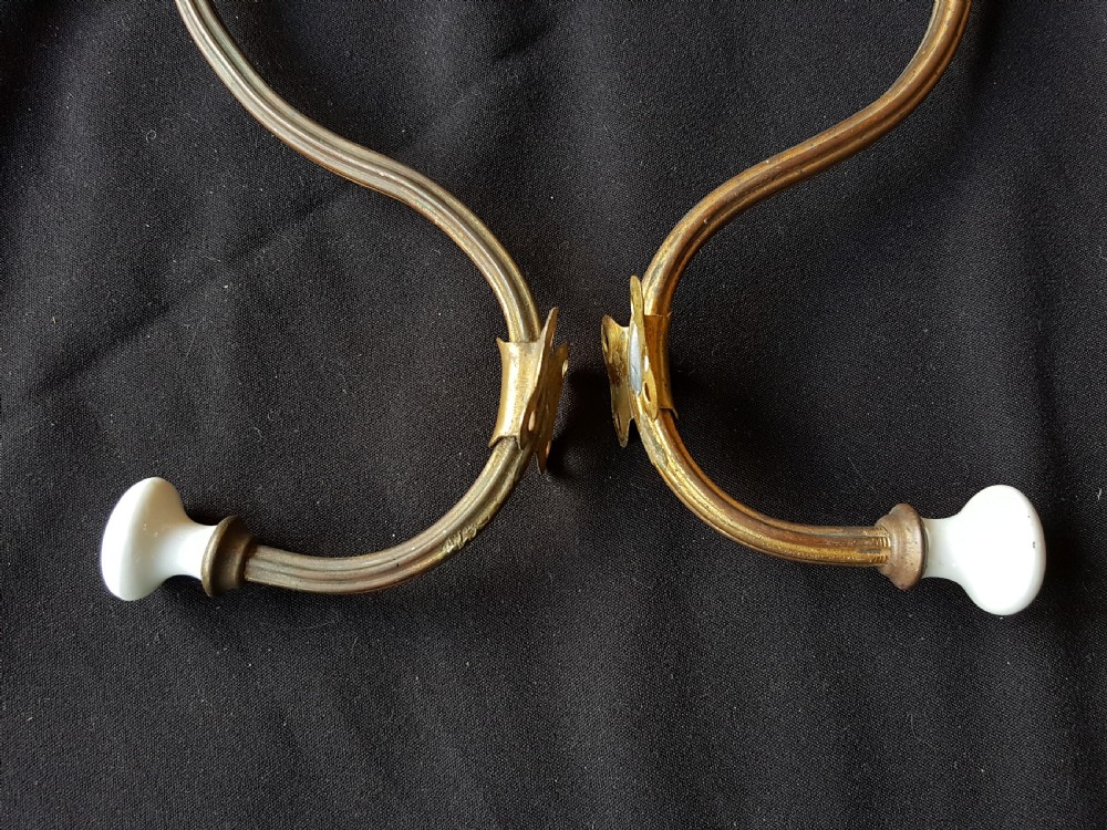 Pair of Brass Victorian Hat & Coat Hooks. View III