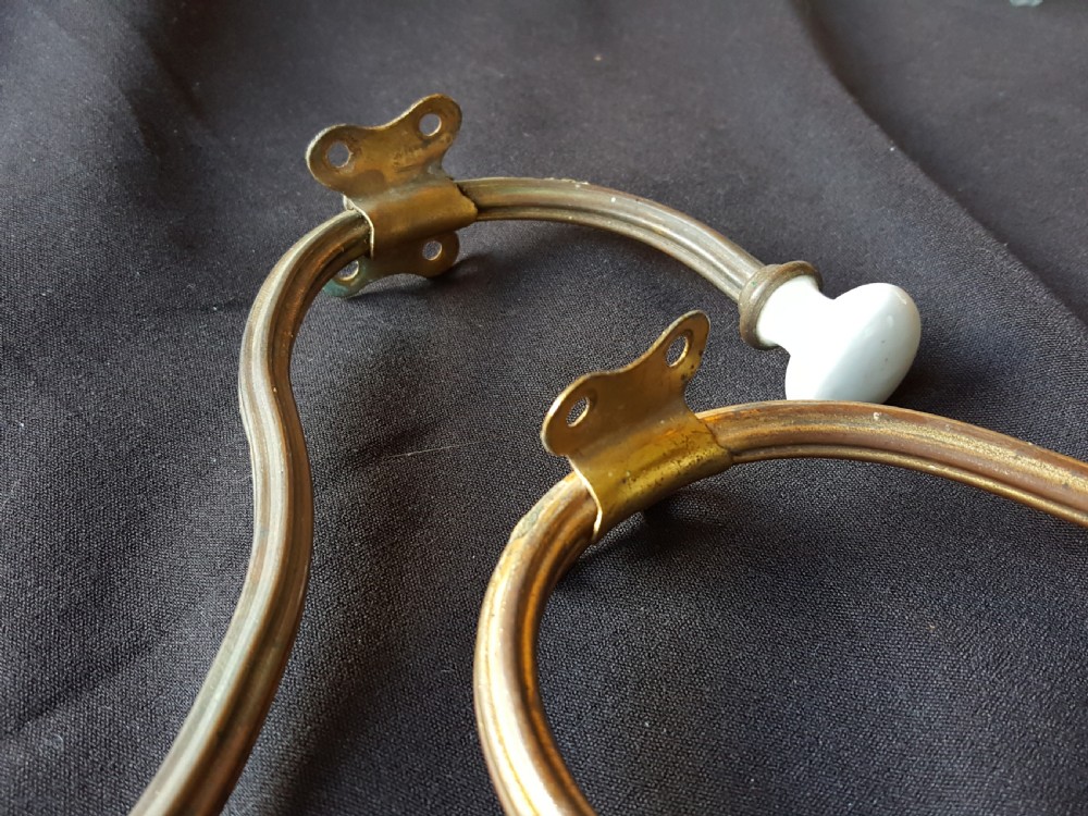 Pair of Brass Victorian Hat & Coat Hooks. View VI