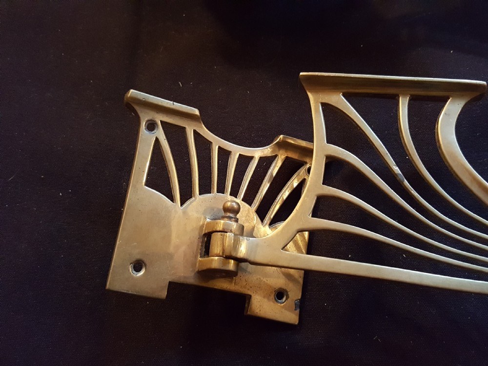 One Pair of Arts & Crafts Brass Candle Sconces. View II