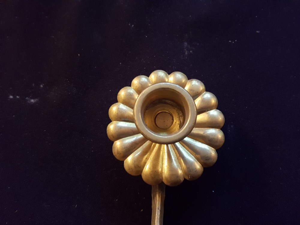 One Pair of Double Victorian Brass Candle Sconces. View VI