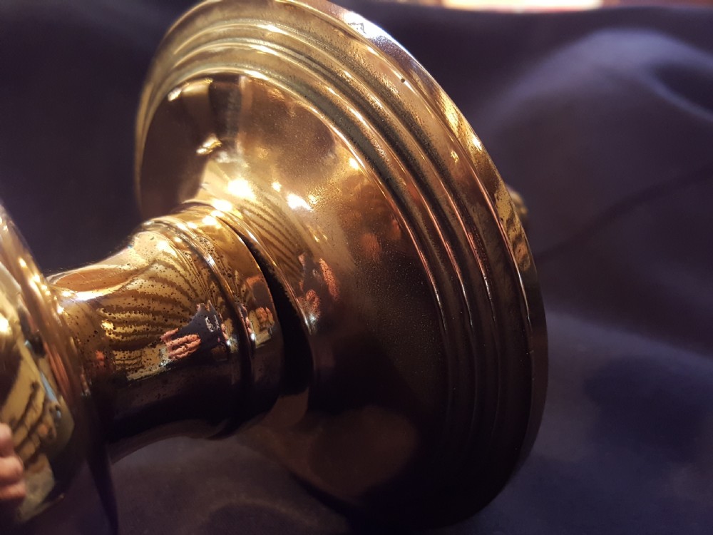 One Pair of Large Bronze Victorian Door Knobs. View V