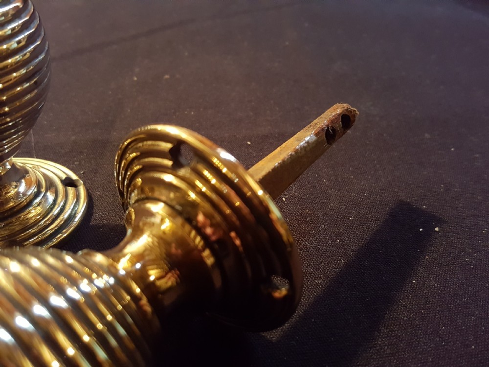 One Pair of Brass Victorian Bee-hive Door Knobs. View IV