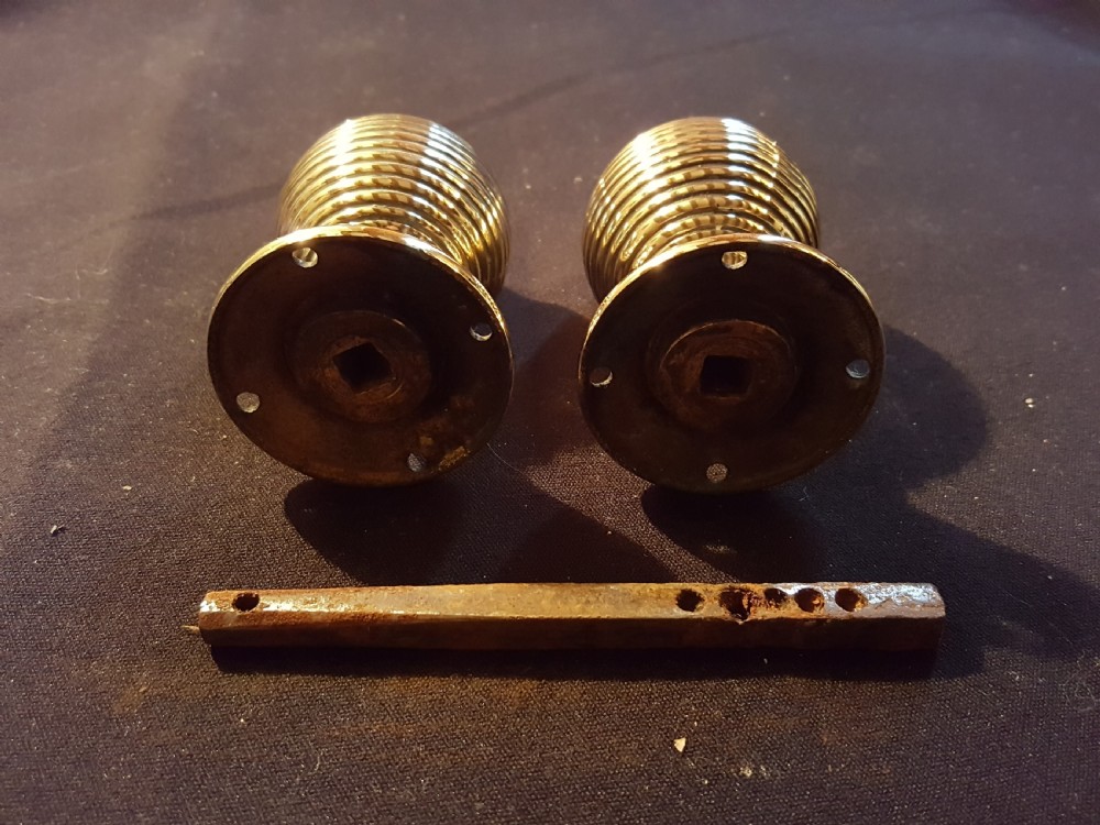 One Pair of Brass Victorian Bee-hive Door Knobs. View VI