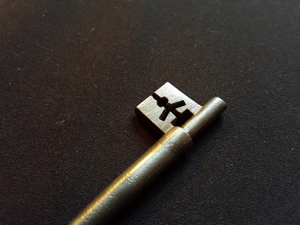Original Georgian Cast Steel Key. View V