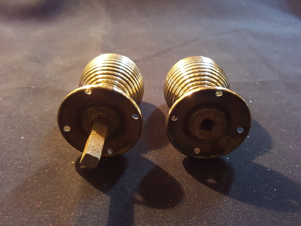 One Pair of Brass Victorian Bee-hive Door Knobs. View VI