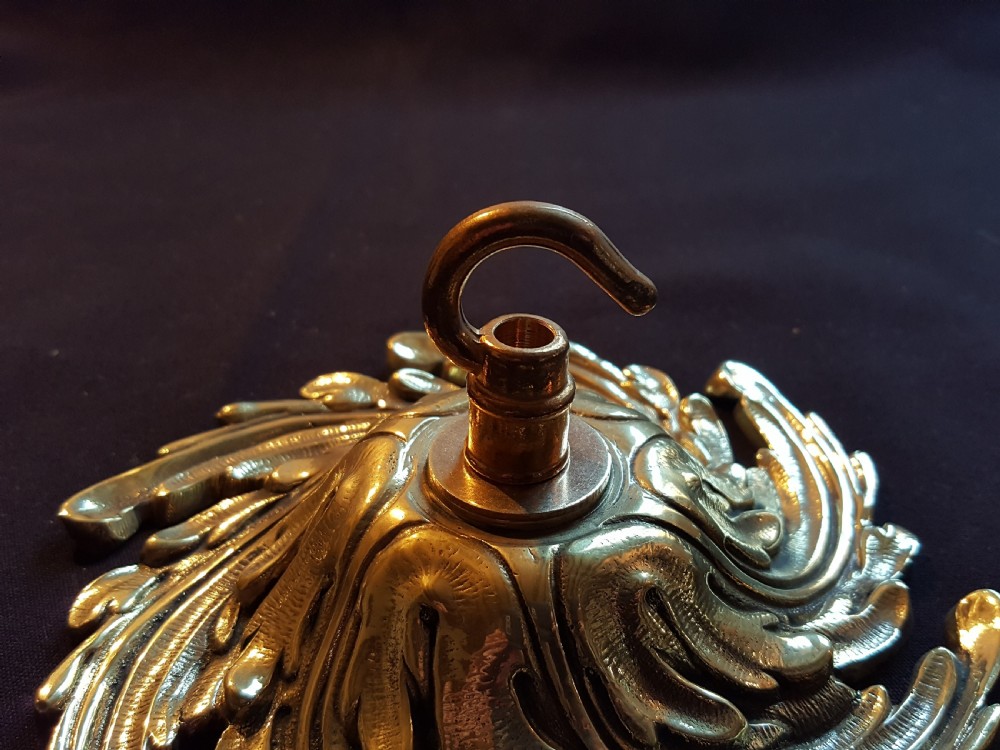 One Victorian Cast Brass Ceiling Rose. View III