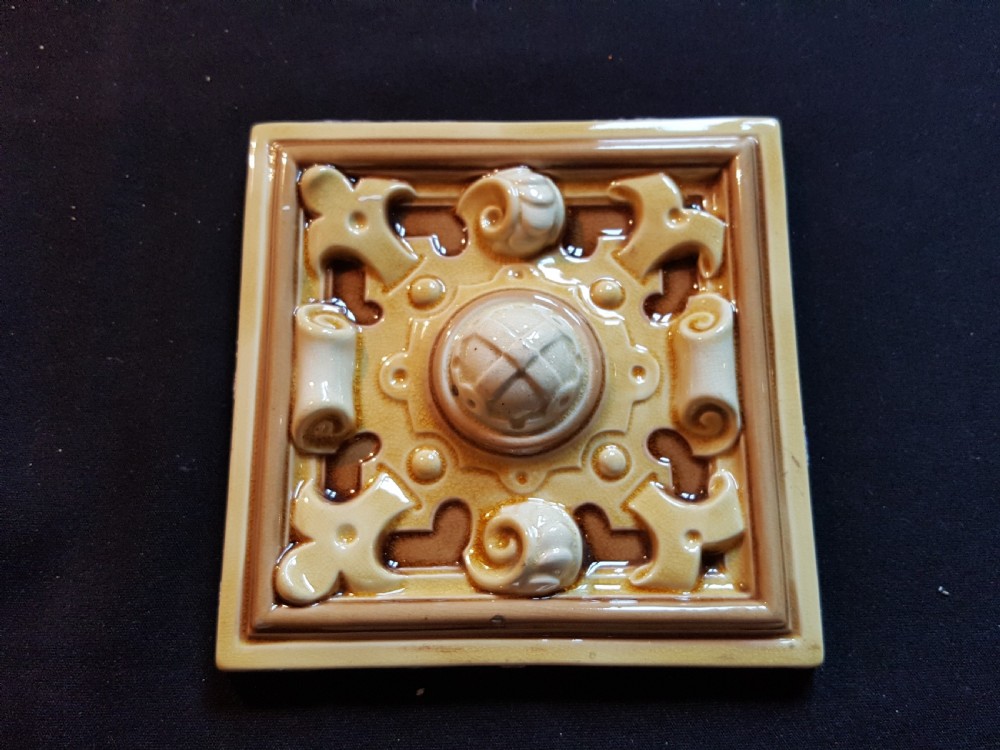 One Singular Victorian Ceramic Tile.