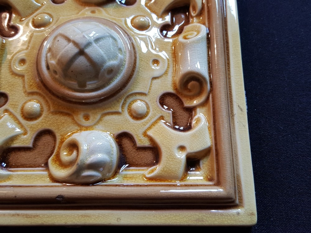 One Singular Victorian Ceramic Tile. View V