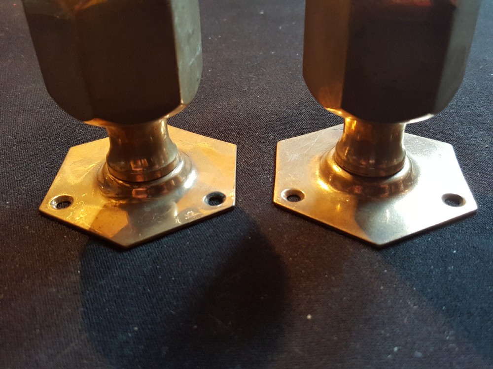 One Pair of Rare Brass Victorian Door Knobs. View IV
