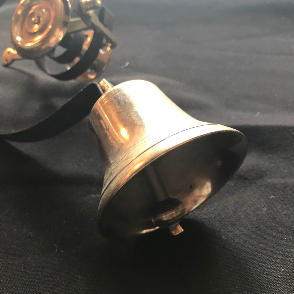 Original Refurbished Victorian Brass Door Bell & Spring View II