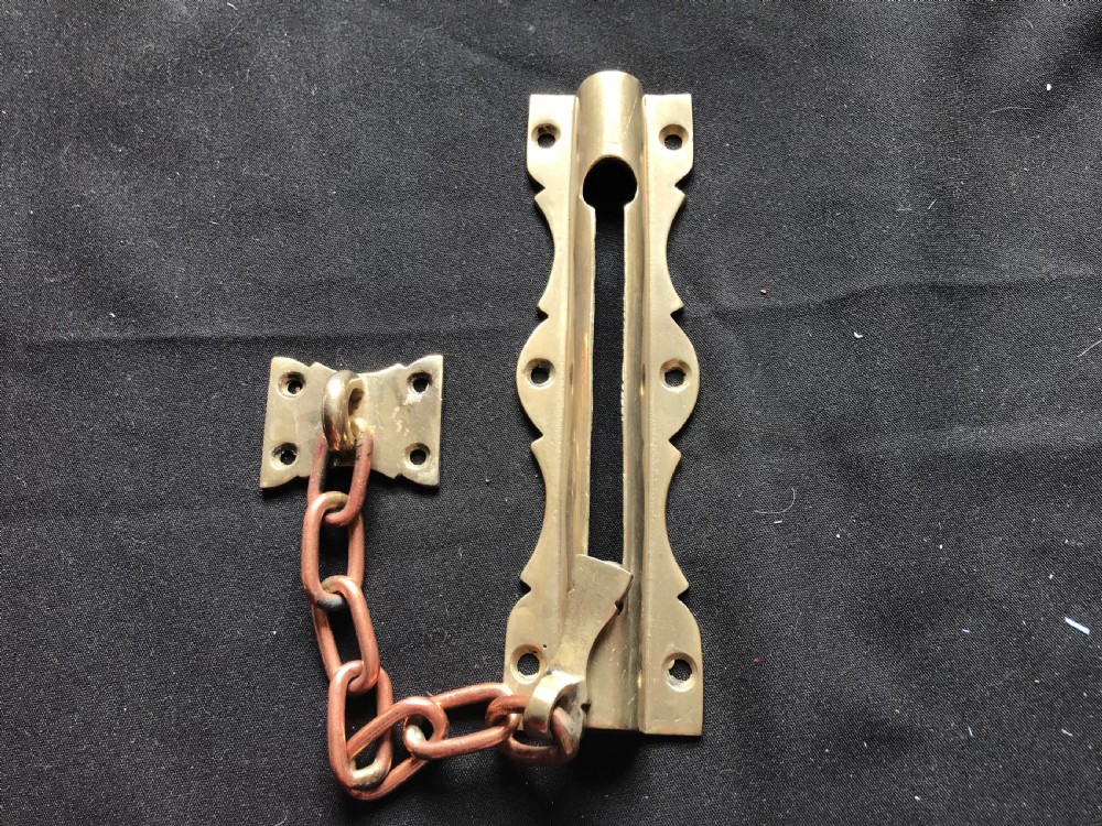 Victorian Brass Night Door Chain.