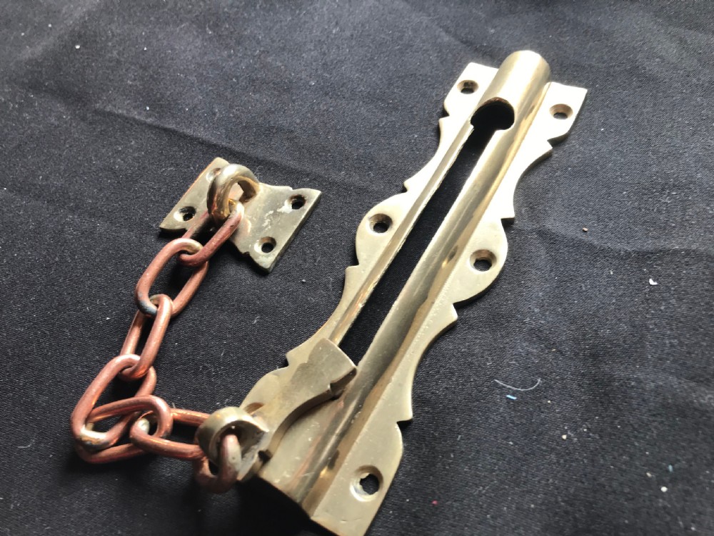 Victorian Brass Night Door Chain. View II