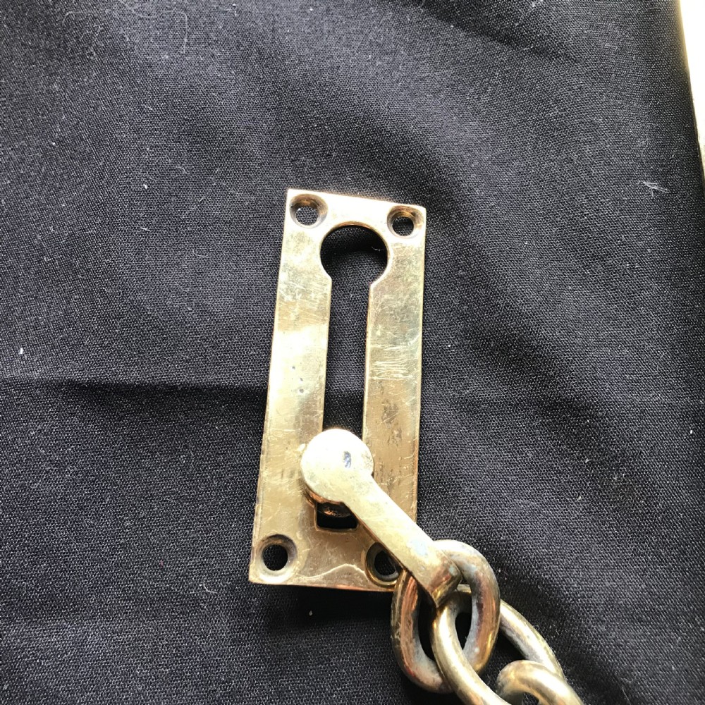 Victorian Brass Unusual Night Door Chain. View II