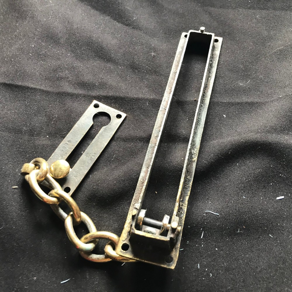 Victorian Brass Unusual Night Door Chain. View V