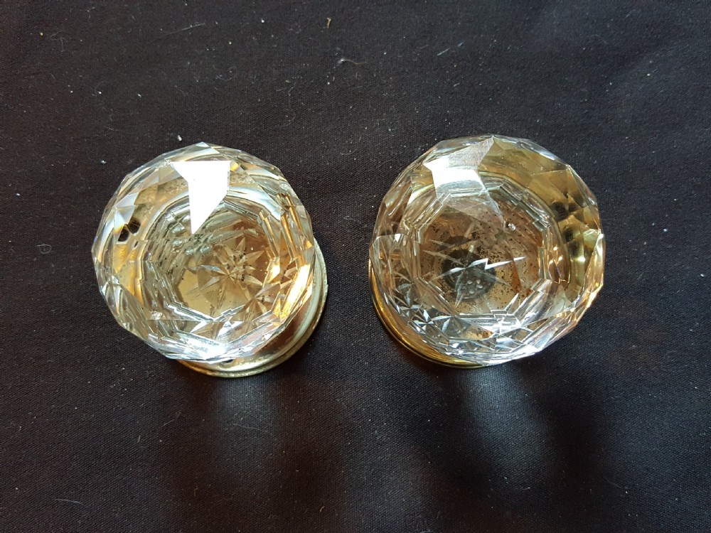 One Pair of Victorian Cut Glass Door Knobs. View III