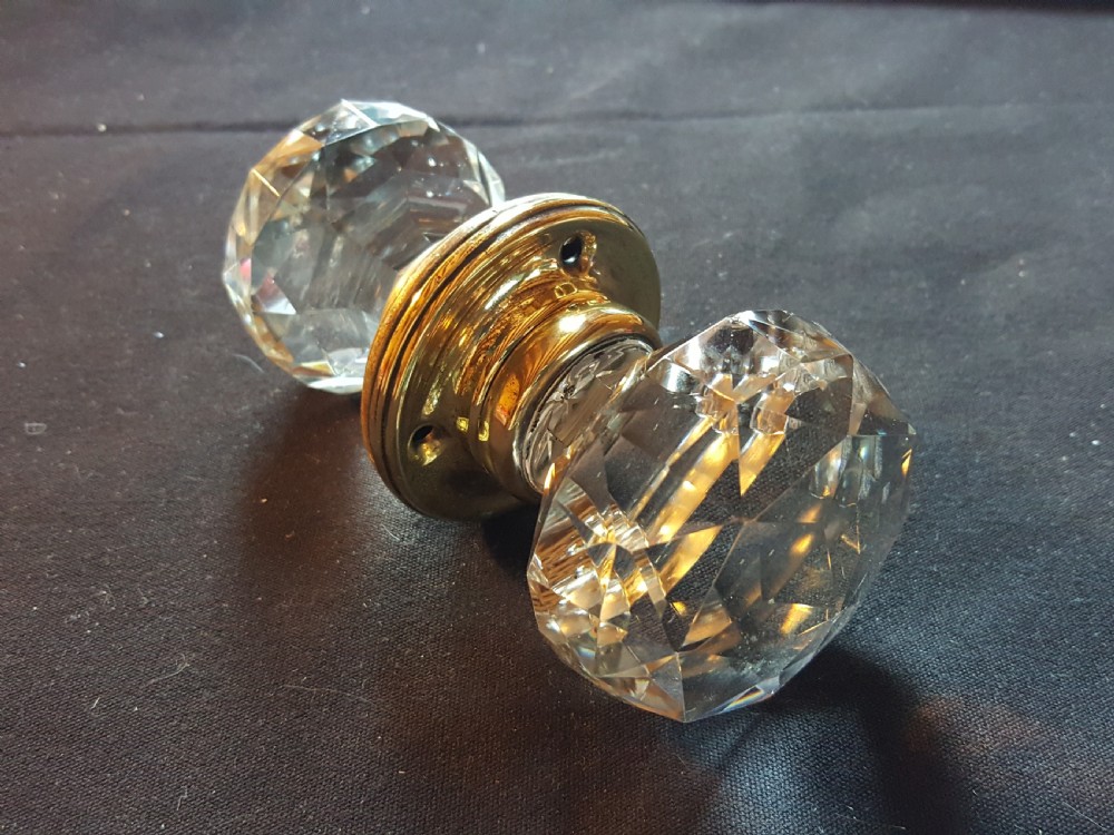One Pair of Victorian Cut Glass Door Knobs. View VI