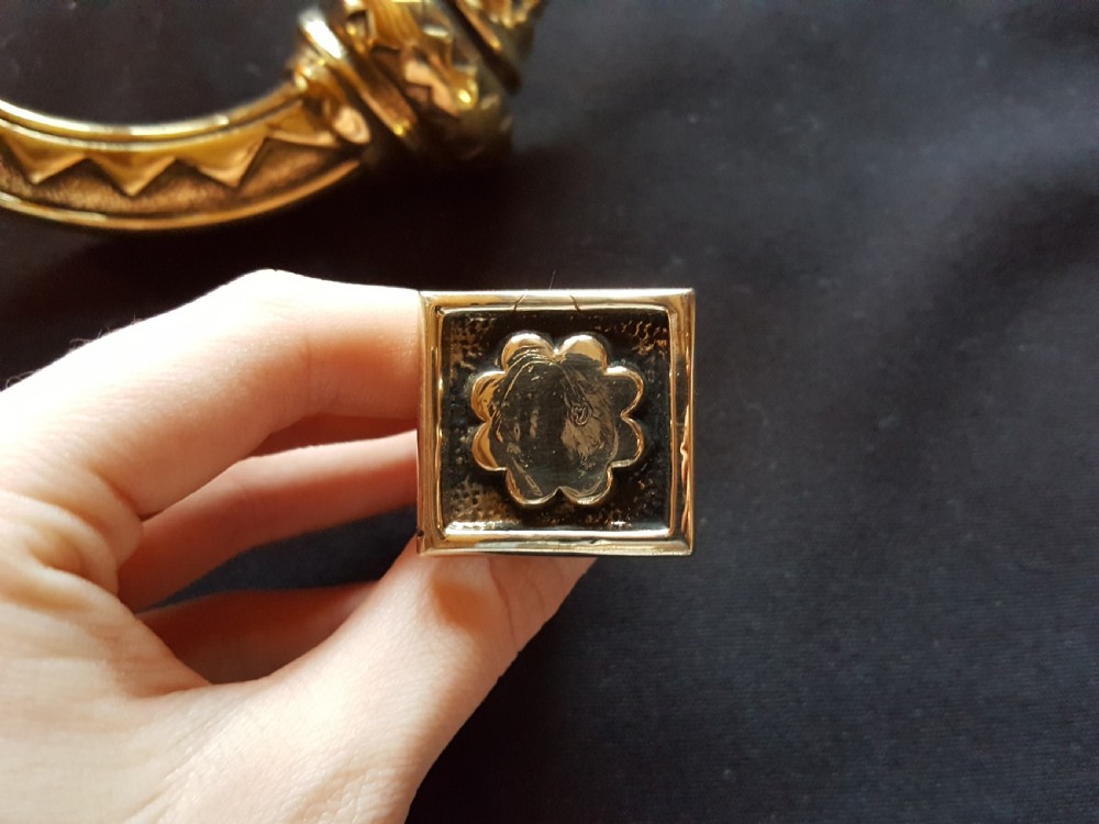 Brass Gothic Victorian Door Knocker. View II