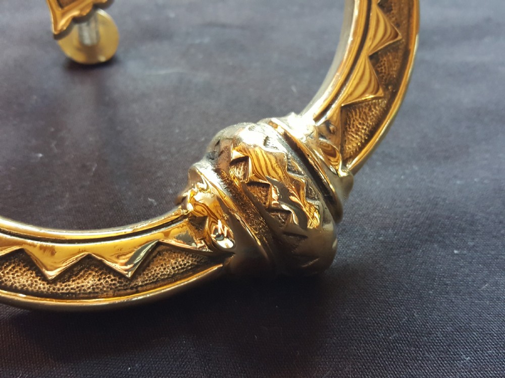Brass Gothic Victorian Door Knocker. View III