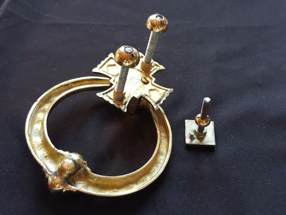 Brass Gothic Victorian Door Knocker. View VI