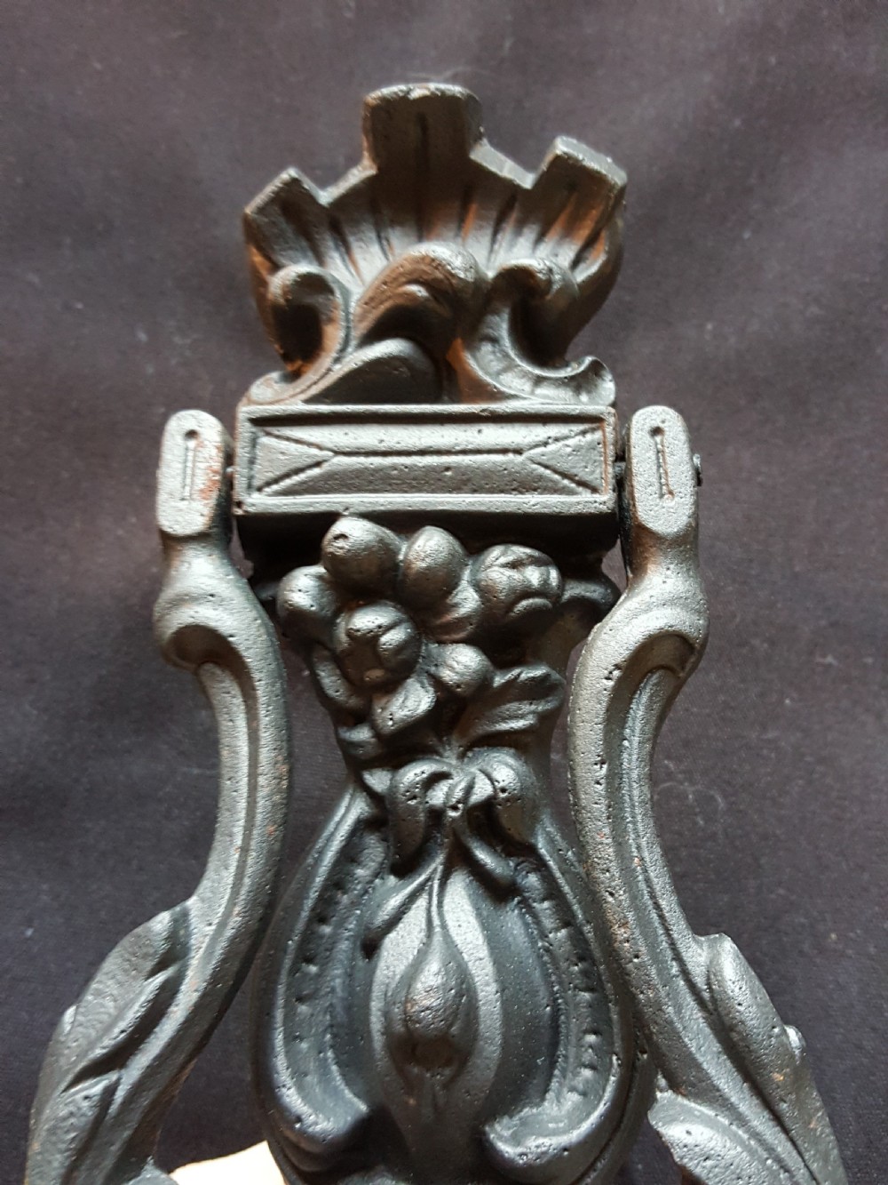 Victorian Black Cast Iron Door Knocker. View II