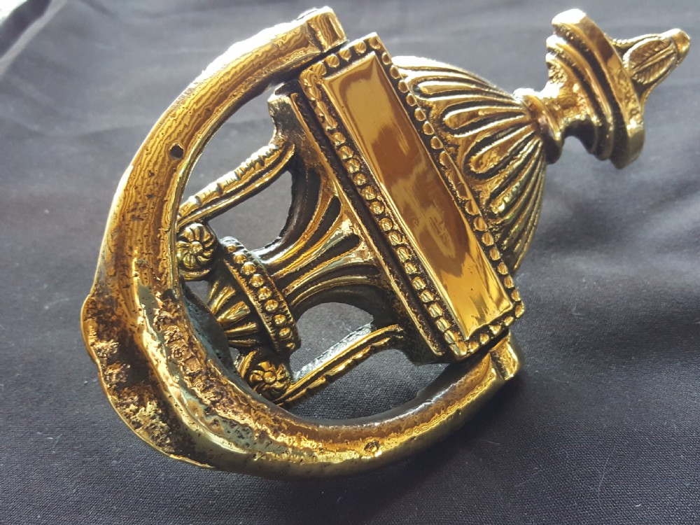 Victorian Brass Urn Door Knocker. View II