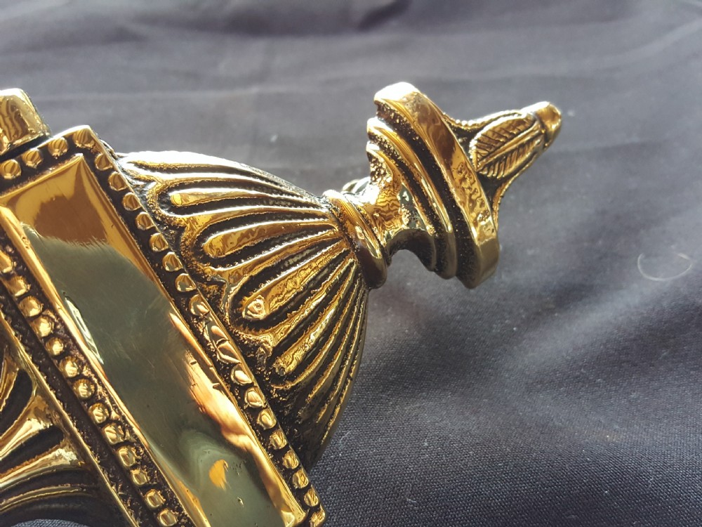 Victorian Brass Urn Door Knocker. View III