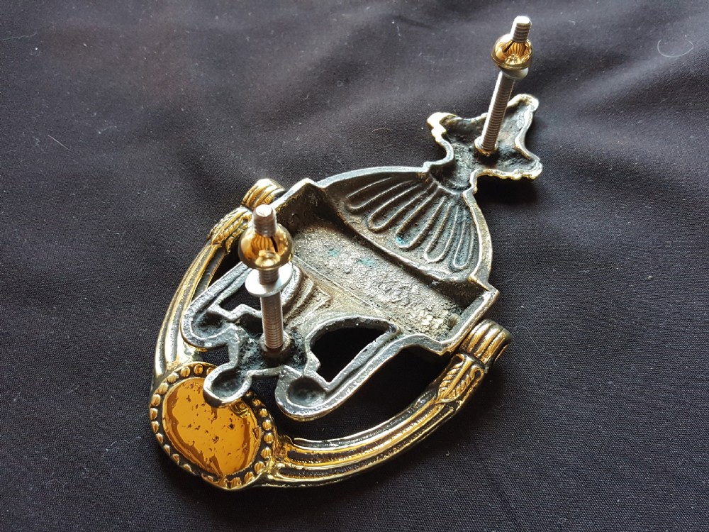 Victorian Brass Urn Door Knocker. View IV