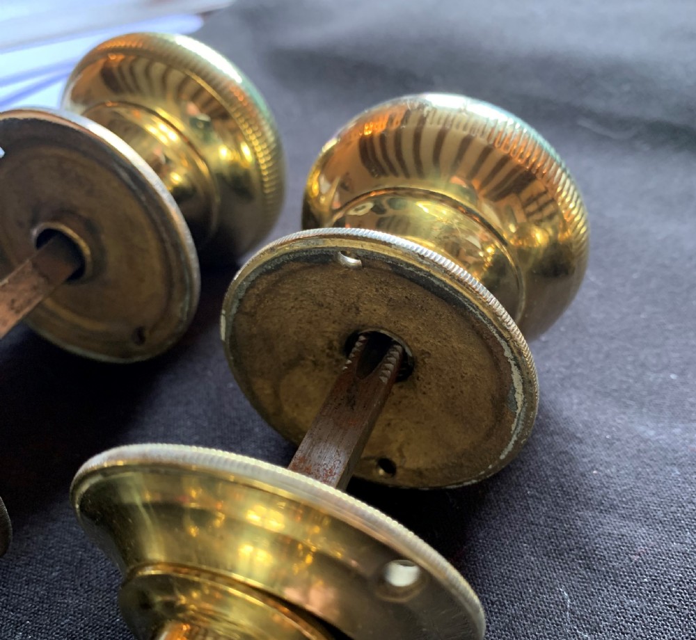 Five Pairs of Brass Victorian Door Knobs. View IV