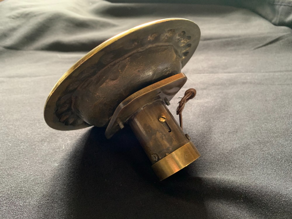 One Brass & Porcelain Gothic Victorian Door Bell Push. View VI