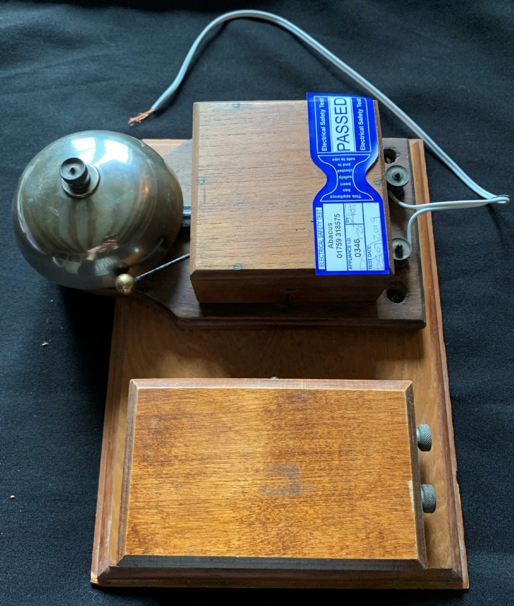 One Rewired Wall Mounted Wooden Victorian Internal Door Bell System.